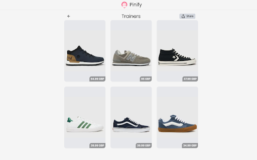 Pinify: Your Pins from Any Online Store  from Chrome web store to be run with OffiDocs Chromium online