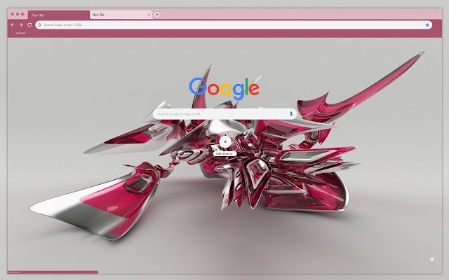 L'abstraction rose de la boutique en ligne Chrome sera exécutée avec OffiDocs Chromium en ligne