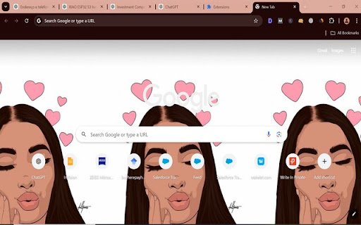 Pink Baddie theme `  from Chrome web store to be run with OffiDocs Chromium online