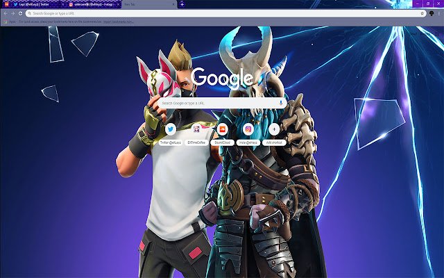 Pink CAT and DEMON Man } Fortnite Wallpaper  from Chrome web store to be run with OffiDocs Chromium online