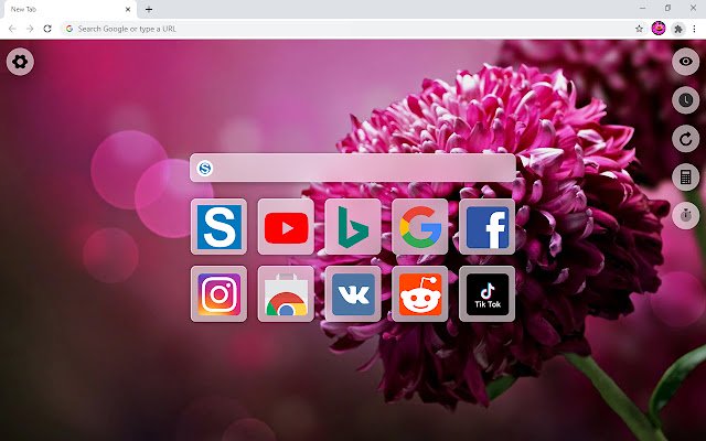 Pink Flower HD Wallpaper แท็บใหม่จาก Chrome เว็บสโตร์ที่จะรันด้วย OffiDocs Chromium ออนไลน์