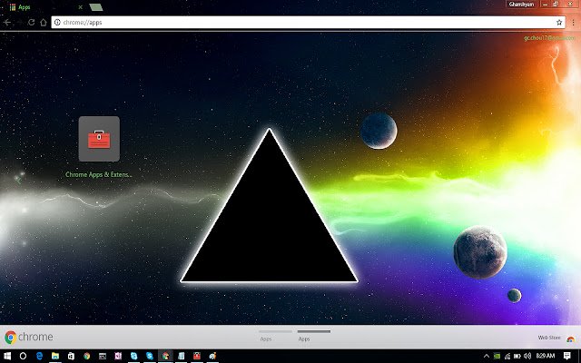 Pink Floyd 1366 x 768 de la boutique en ligne Chrome doit être exécuté avec OffiDocs Chromium en ligne