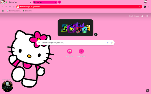 Pink Hello Kitty  from Chrome web store to be run with OffiDocs Chromium online