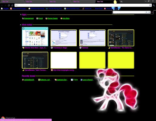 Pinkie Pie (Dark)  from Chrome web store to be run with OffiDocs Chromium online