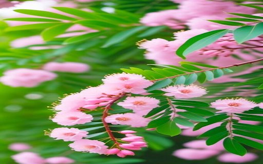 Pink Mimosa Flower Wallpaper  from Chrome web store to be run with OffiDocs Chromium online