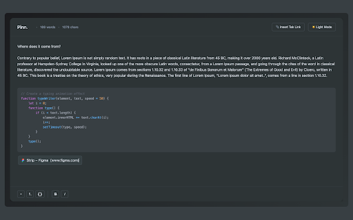 Pinn  from Chrome web store to be run with OffiDocs Chromium online