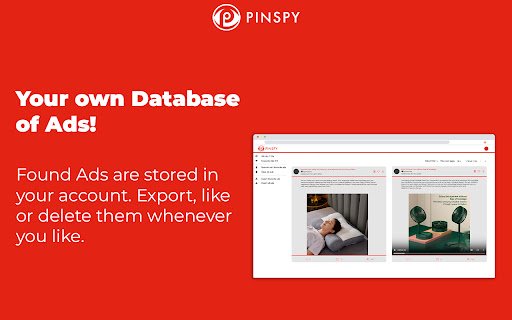 PINSPY Ad Finder  from Chrome web store to be run with OffiDocs Chromium online