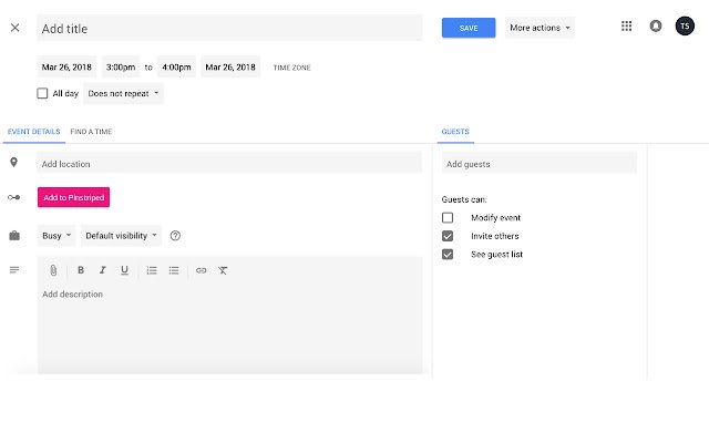 Pinstriped meeting  from Chrome web store to be run with OffiDocs Chromium online