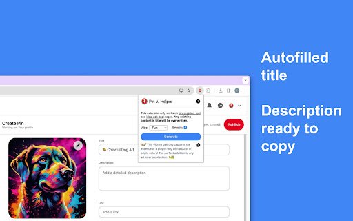 Pinterest AI Helper  from Chrome web store to be run with OffiDocs Chromium online