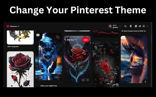 Pinterest Dark Theme  from Chrome web store to be run with OffiDocs Chromium online