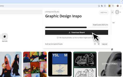 Pinterest Downloader | Unpinned  from Chrome web store to be run with OffiDocs Chromium online