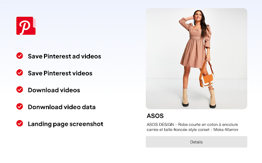 Pinterest Video Downloader PlusData Export  from Chrome web store to be run with OffiDocs Chromium online