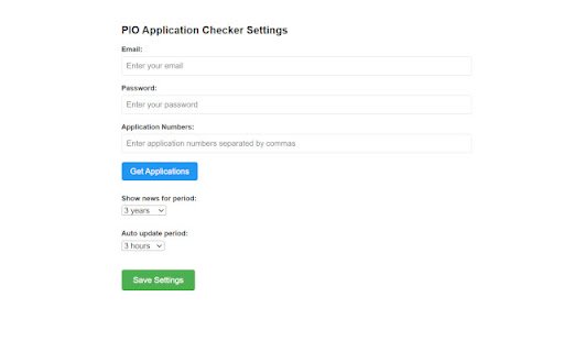 PIO Application Checker  from Chrome web store to be run with OffiDocs Chromium online