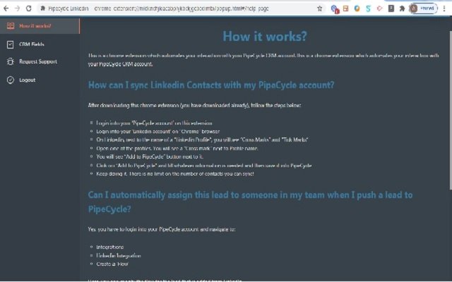 Pipecycle Linkedin da Chrome Web Store para ser executado com OffiDocs Chromium online