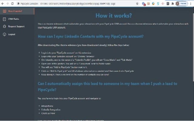 Pipecycle Linkedin  from Chrome web store to be run with OffiDocs Chromium online