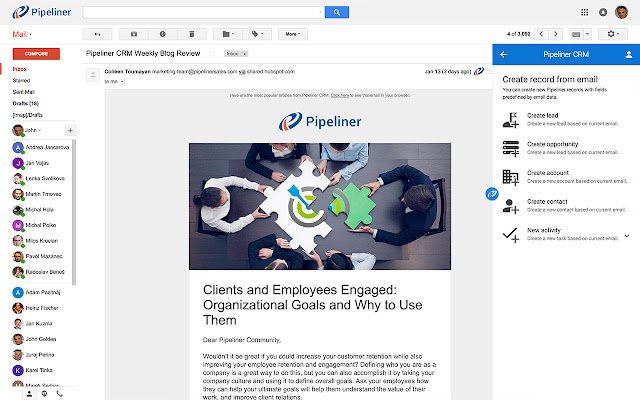 Pipeliner CRM  from Chrome web store to be run with OffiDocs Chromium online