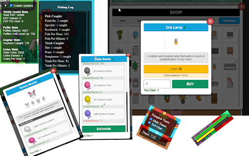 Pixadom Stats  Mods  from Chrome web store to be run with OffiDocs Chromium online