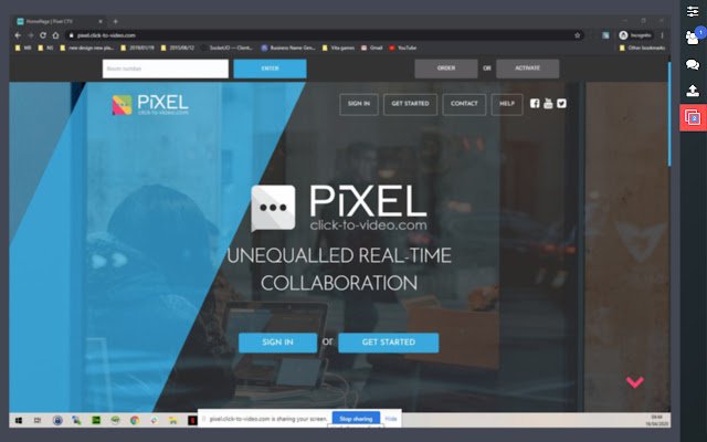 Pixel Direct Screenshare Room Extension mula sa Chrome web store na tatakbo sa OffiDocs Chromium online