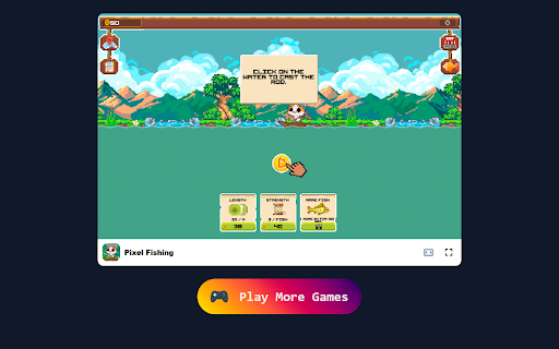 Pixel Fishing Game Catch Rare Fish and Unlock Upgrades!  from Chrome web store to be run with OffiDocs Chromium online
