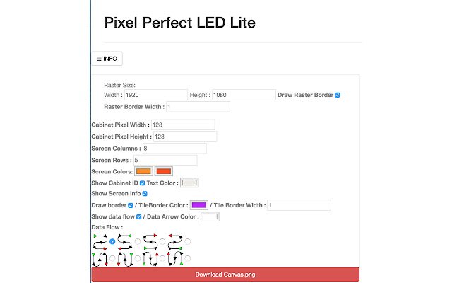 Chrome ウェブストアの Pixel Perfect LED Lite を OffiDocs Chromium オンラインで実行
