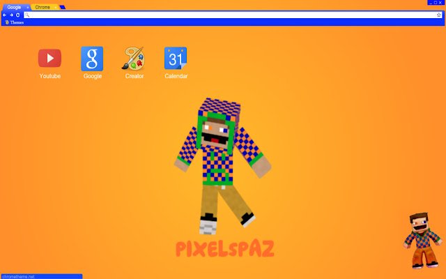 PixelSpaz Chrome Theme  from Chrome web store to be run with OffiDocs Chromium online