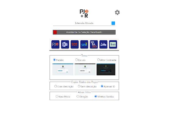 PJe+R da Chrome Web Store será executado com o OffiDocs Chromium online