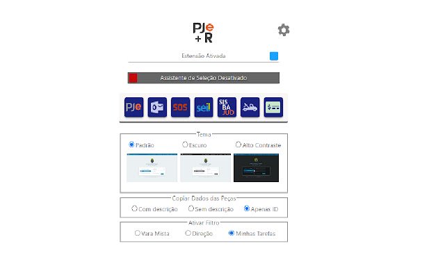 PJe+R از فروشگاه وب Chrome با OffiDocs Chromium به صورت آنلاین اجرا می شود