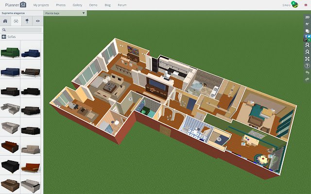 Planner 5D Interior Design da Chrome Web Store para ser executado com OffiDocs Chromium online