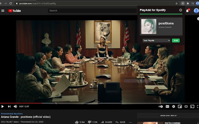 PlayAdd for Spotify  from Chrome web store to be run with OffiDocs Chromium online