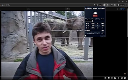 Playback Rate Adjuster  from Chrome web store to be run with OffiDocs Chromium online