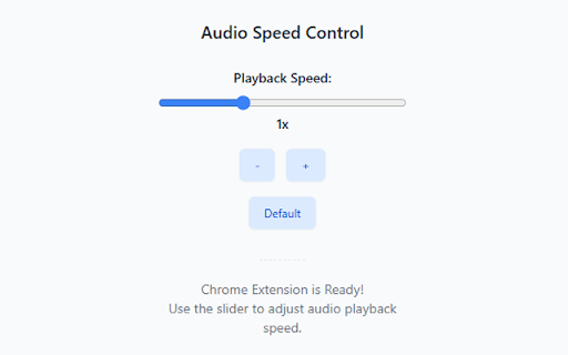 Playback Speedup  from Chrome web store to be run with OffiDocs Chromium online