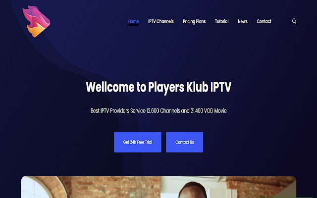 Ang Players Klub IPTV mula sa Chrome web store na tatakbo sa OffiDocs Chromium online