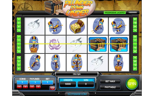 Plunder Down Under Pokie dal negozio web di Chrome per essere eseguito con OffiDocs Chromium online