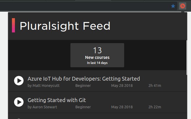 Chrome web mağazasından Pluralsight Feed'i çevrimiçi OffiDocs Chromium ile çalıştırılacak