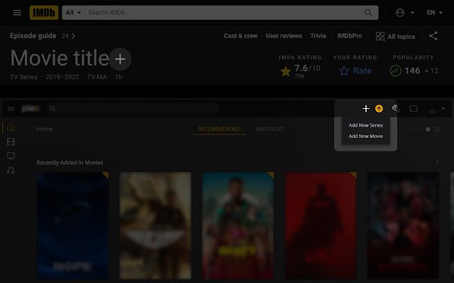 Plus for Plex  from Chrome web store to be run with OffiDocs Chromium online