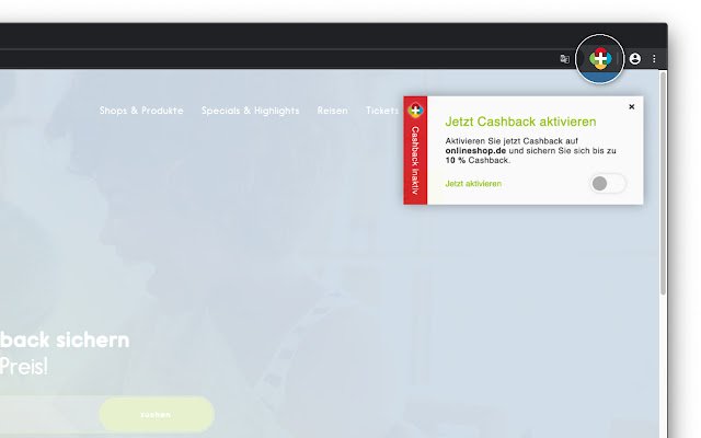 plusrente Cashback Radar  from Chrome web store to be run with OffiDocs Chromium online