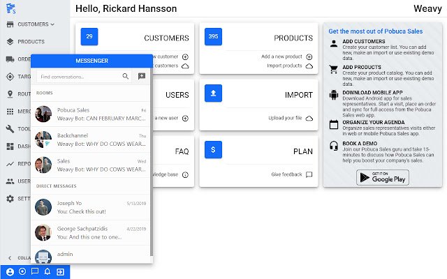 Pobuca Sales Collaboration  from Chrome web store to be run with OffiDocs Chromium online
