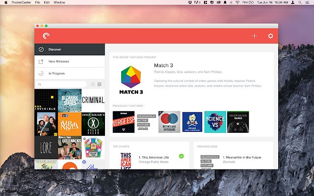 PocketCaster  from Chrome web store to be run with OffiDocs Chromium online