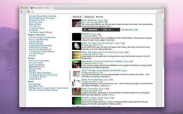 ແອັບ Podcast ຈາກ Chrome web store ທີ່ຈະໃຊ້ກັບ OffiDocs Chromium ອອນໄລນ໌