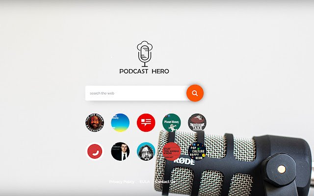 Podcast Hero, Best Podcasts en Search from Chrome Web Store worden uitgevoerd met OffiDocs Chromium online