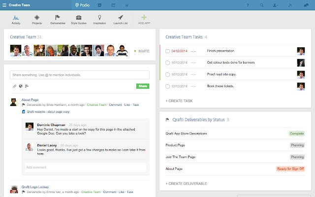 Podio  from Chrome web store to be run with OffiDocs Chromium online