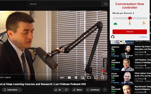 Podspeed  from Chrome web store to be run with OffiDocs Chromium online