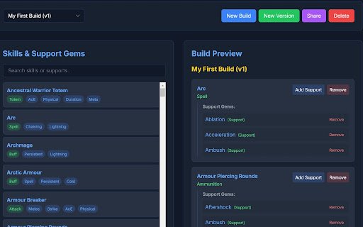 PoE2Skills Helper  from Chrome web store to be run with OffiDocs Chromium online
