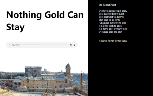 Poem of the Day New Tab from Chrome web store to be run with OffiDocs Chromium online Poem of the Day New Tab from Chrome web store to be run with OffiDocs Chromium online