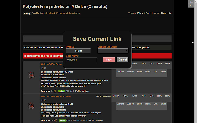 PoE @ Search Manager  from Chrome web store to be run with OffiDocs Chromium online