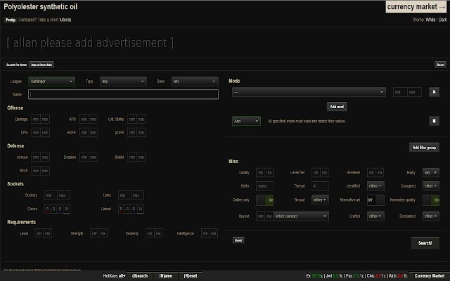 poe.trade Enhancement Suite מחנות האינטרנט של Chrome שתופעל עם OffiDocs Chromium באינטרנט