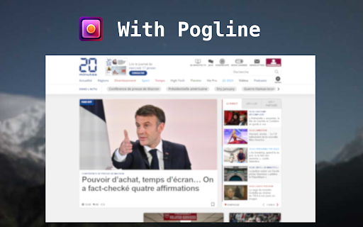 Pogline  from Chrome web store to be run with OffiDocs Chromium online