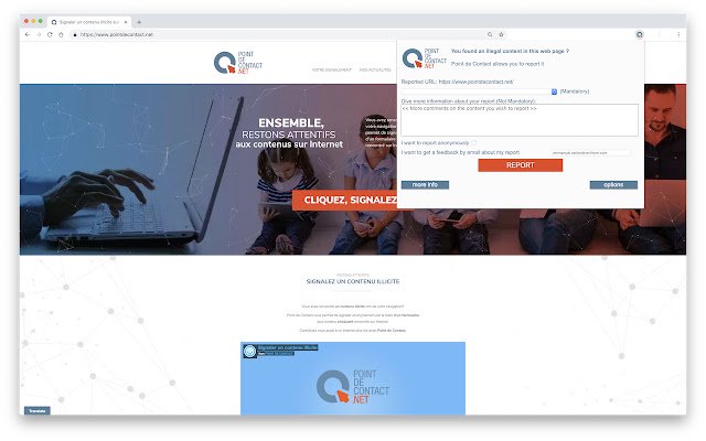 Point de Contact aus dem Chrome-Webshop zur Ausführung mit OffiDocs Chromium online