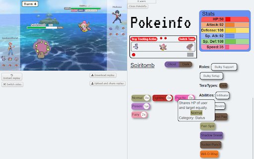Pokeinfo Showdown  from Chrome web store to be run with OffiDocs Chromium online