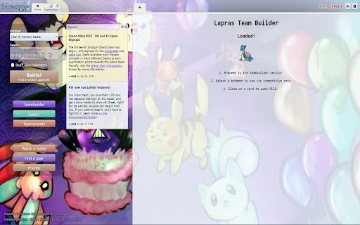 Pokemon Showdown Lapras Teambuilder  from Chrome web store to be run with OffiDocs Chromium online